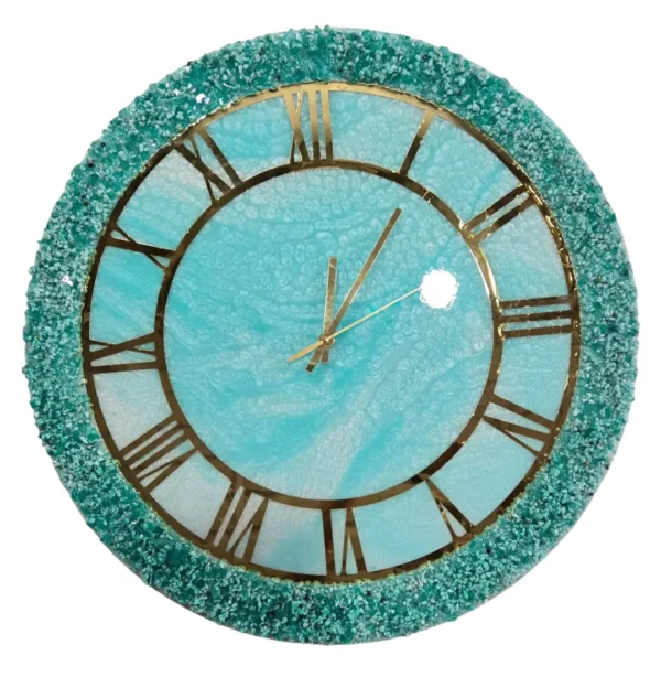 Elegant ocean Resin Art Wall Clock.... - Image 2