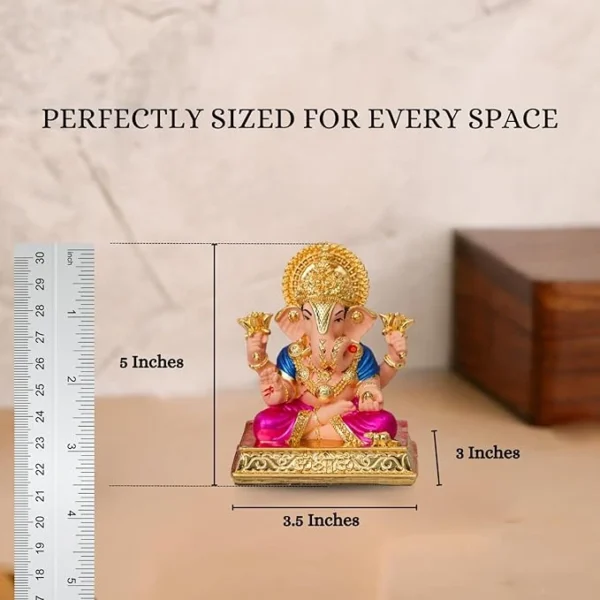 Dagdusheth Ganpati Idol – Lord Ganesha Murti for Home Temple & Pooja Room | Divine Ganesh Statue for Positive Energy, Wealth & Prosperity - Image 4