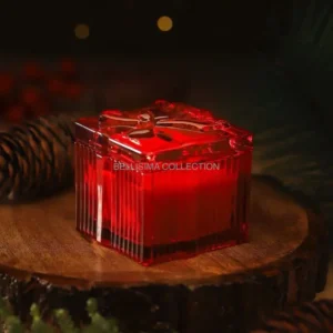 RED BOW TUB JAR CANDLES