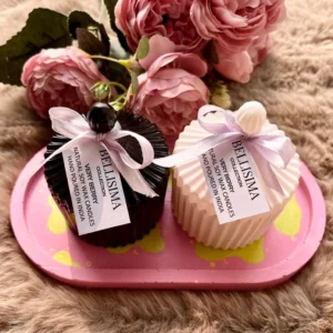 WHITE AND BLACK CANDY JAR SET SMALL