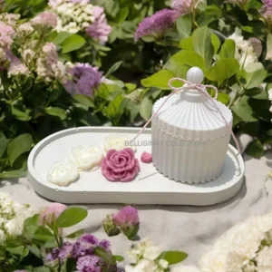 WHITE SMALL CANDY JAR