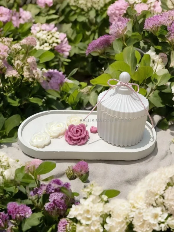 WHITE SMALL CANDY JAR