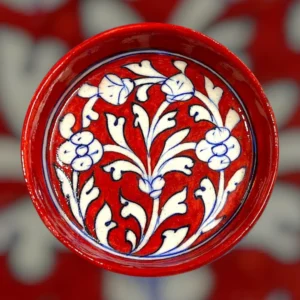 Handcrafted Blue Pottery Art Plates Elegant & Timeless Tableware 5 Inch