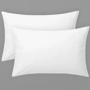 Micro fibre Soft Pillow – Regular Size (24x16 inch) | White Cotton Cover. (Pack of 2)